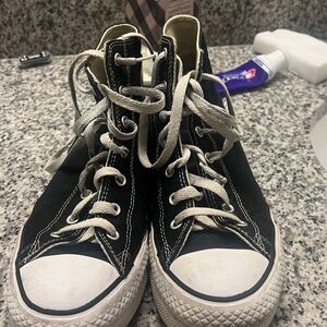 Classic Black High-Top Kids Sneakers